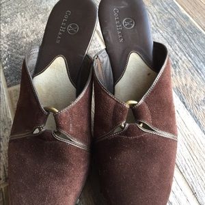 Cole Hahn Shoes, Brown Suede Wedge